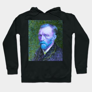 neon pop art vaporwave aesthetic van gogh self portrait Hoodie